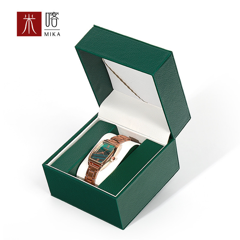 【客製化】【高檔表盒】米喀簡約 手錶盒 單個 高檔 綠水鬼卡槽 男女通用款 鑽石手錶包裝盒 禮盒