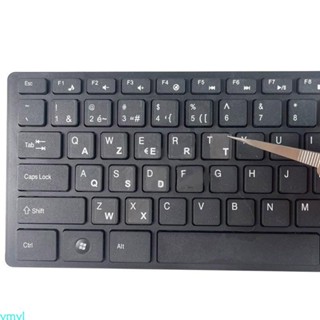 Ymyl 法語鍵盤貼紙清晰背景黑白字母鍵盤膜 2PCS