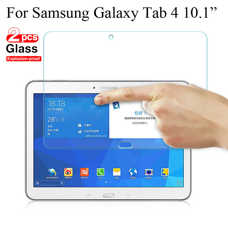 SAMSUNG 2 件裝鋼化玻璃屏幕保護膜適用於三星 Galaxy Tab 4 10.1 T530 T531 T535