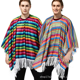 cosplay節日派對成人墨西哥服裝墨西哥民族風披風墨西哥風情披風