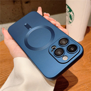 Iphone 15 14 13 12 11 Pro Max Plus 磨砂手機殼磁性無線充電矽膠套配件