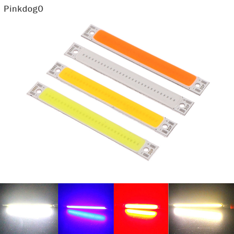 Pi 3V-4V DC 60mm 8mm LED COB 燈條 1W 3W 暖冷白藍紅 COB LED 光源 DIY 自