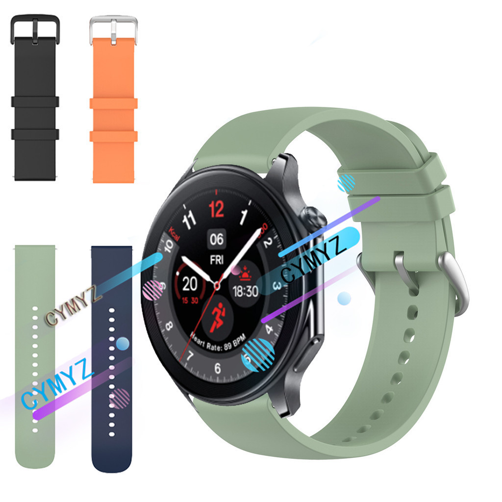 Oneplus Watch 2 錶帶 OPPO Watch X 矽膠錶帶智能手錶錶帶運動腕帶