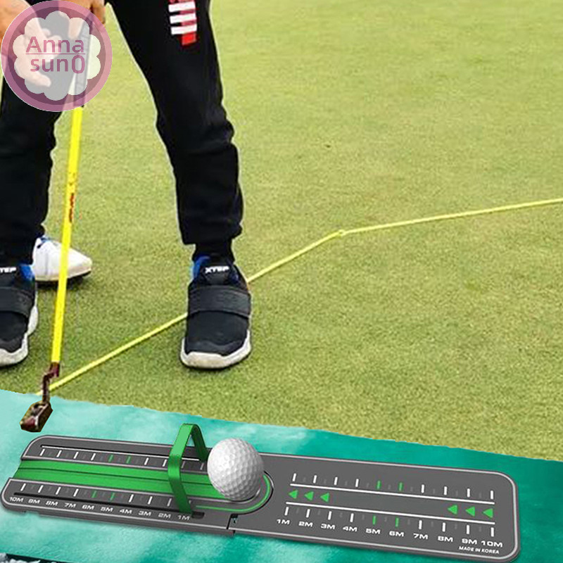 Annasun 高爾夫精密距離推桿、高爾夫訓練推桿、推桿高爾夫訓練器輔助推桿綠色、Putg Gate 練習工具 HG