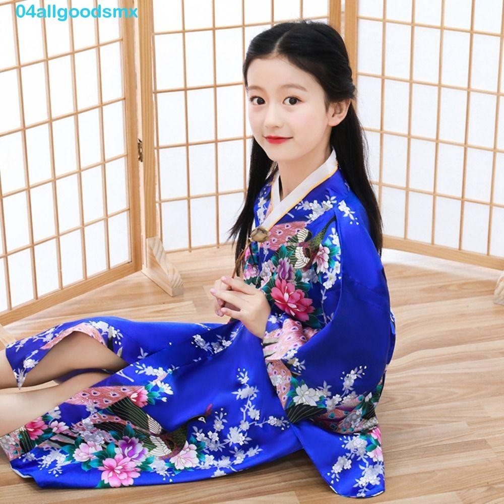 ALLGOODS兒童Sakura女孩和衣服,印花花卉優雅孩子們傳統的日本和imo,日式風格兒童日式浴衣