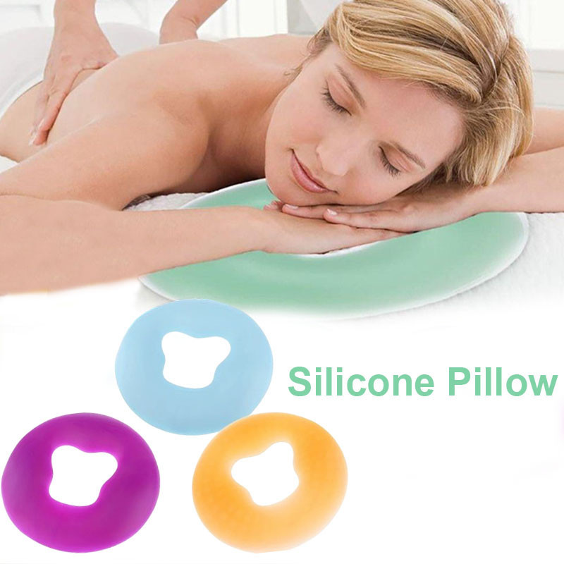4colors Spa 按摩台床矽膠枕頭沙龍水療按摩矽膠面部枕頭水療凝膠墊 U 形枕頭