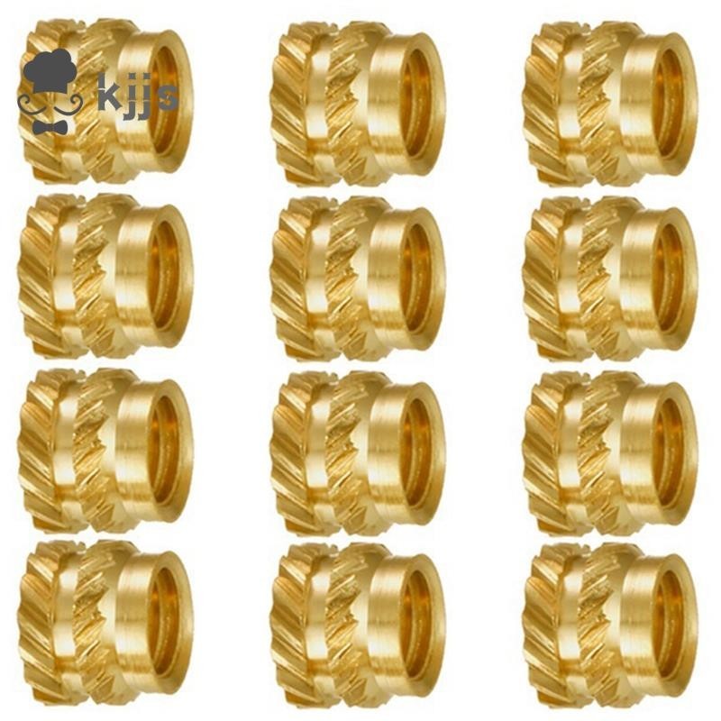 100 件 M3 螺紋滾花黃銅螺紋耐熱嵌件耐熱嵌件嵌入螺母,M3X5X4,用於 3D 打印機 Voron 2.4 等