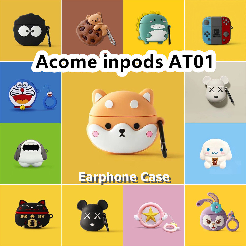 適用於 Acome inpods AT01 保護套時尚卡通軟矽膠耳機保護套 NO.1