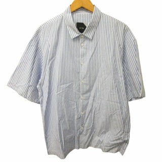 Aiton 條件好上衣休閒襯衫短袖白色藍色 L-XL 日本直送 二手