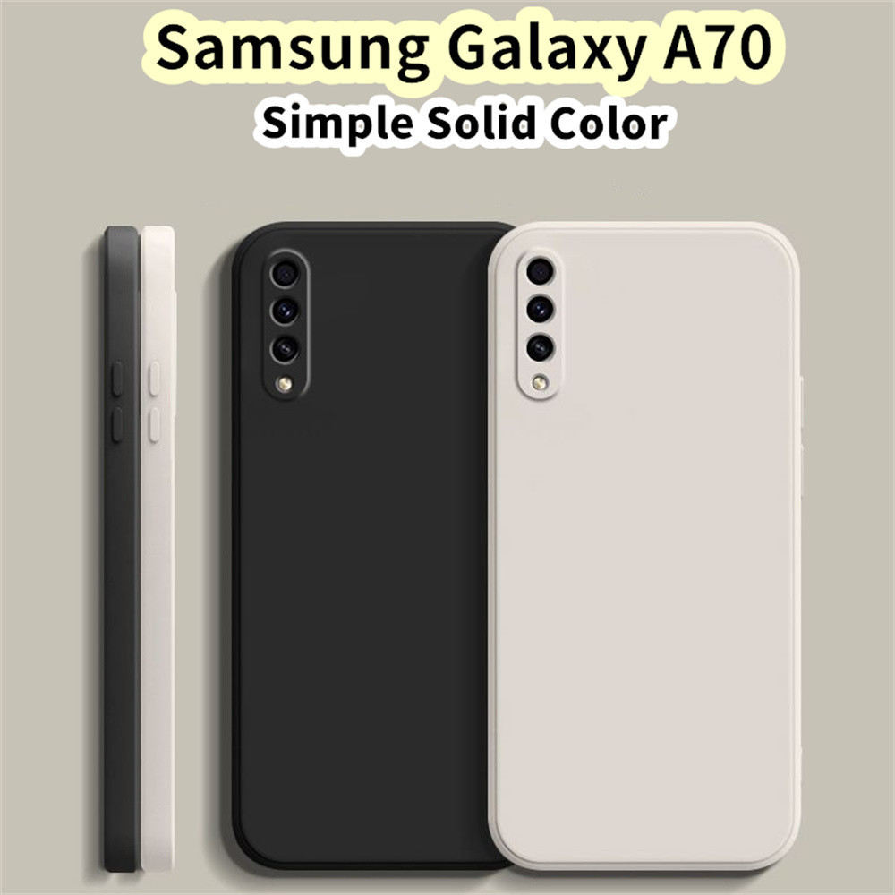 SAMSUNG 【超值】適用於三星 Galaxy A70 矽膠全保護殼防污彩色手機殼保護套