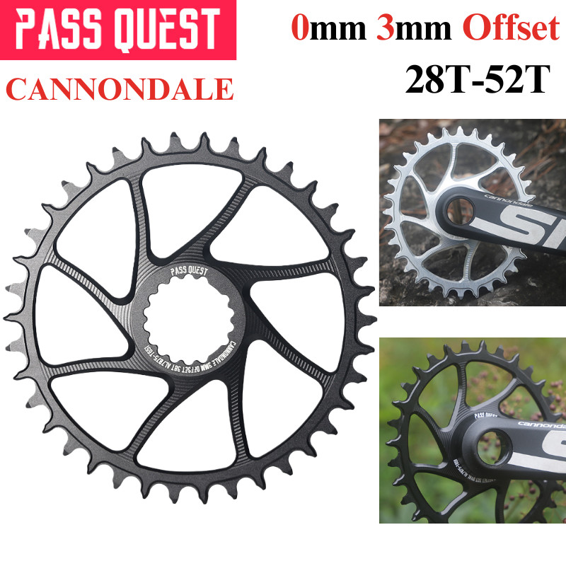 Pass Quest 0mm 3mm Offset 28T-42T 自行車鏈輪適用於 CANNONDALE Si Ss