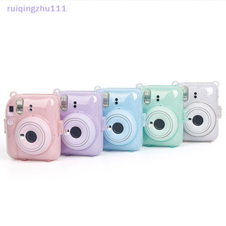 [ruiqingzhu] 1pc 照片袋適用於 Fujifilm Instax Mini 12 透明相機保護套保護手提袋