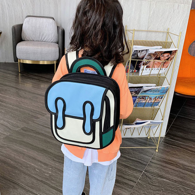 【BOBO】二次元創意兒童書包林妙妙同款韓系可愛校園立體後背包可訂製LOGO 兒童後背包