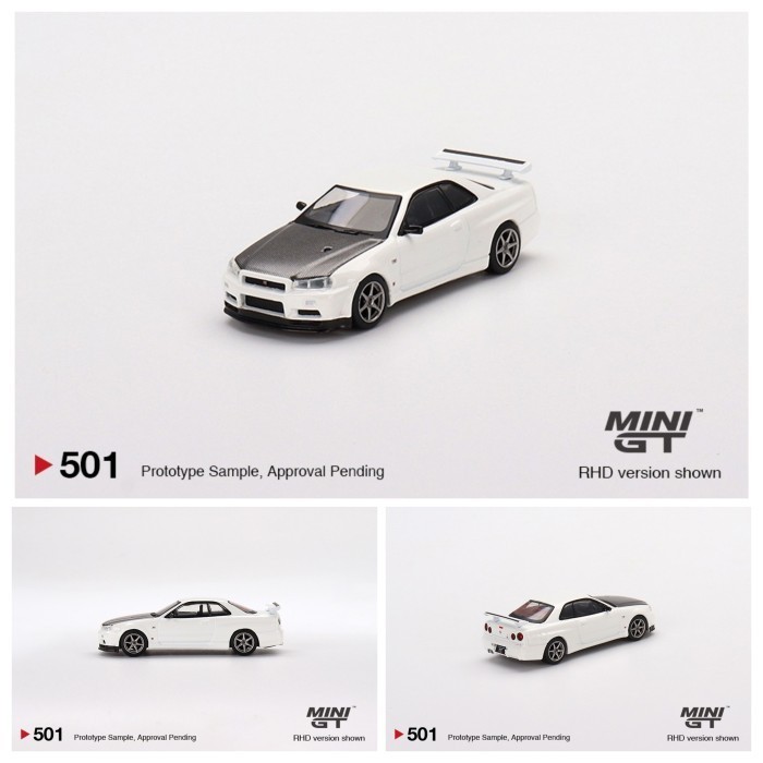 NISSAN Mini GT MiniGT 日產天際線 GTR R34 V Spec II N1 白色 MGT 501