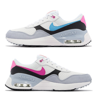 Nike 休閒鞋 Air Max Systm GS 白灰 藍 桃紅 氣墊 女鞋 大童鞋 【ACS】 DQ0284-106