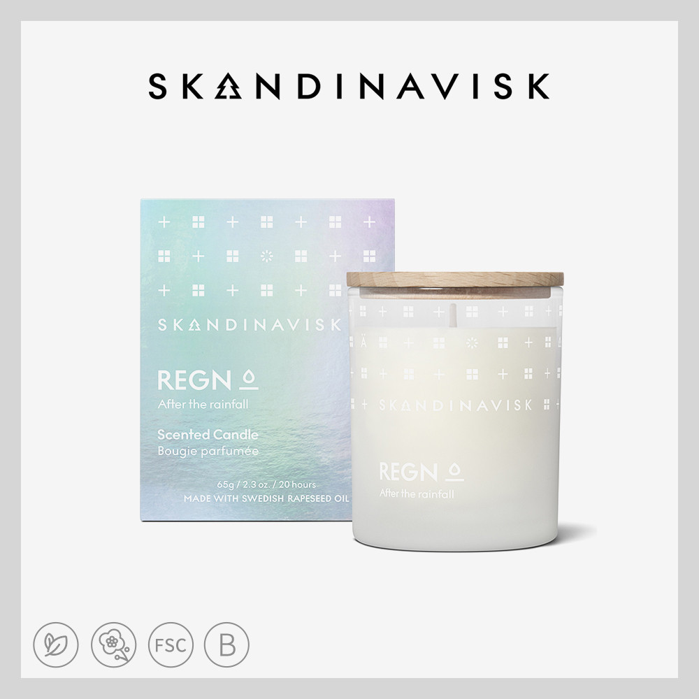 丹麥 Skandinavisk 香氛蠟燭 65g/200g - REGN 雨 交換禮物 室內香氛 送禮 公司貨