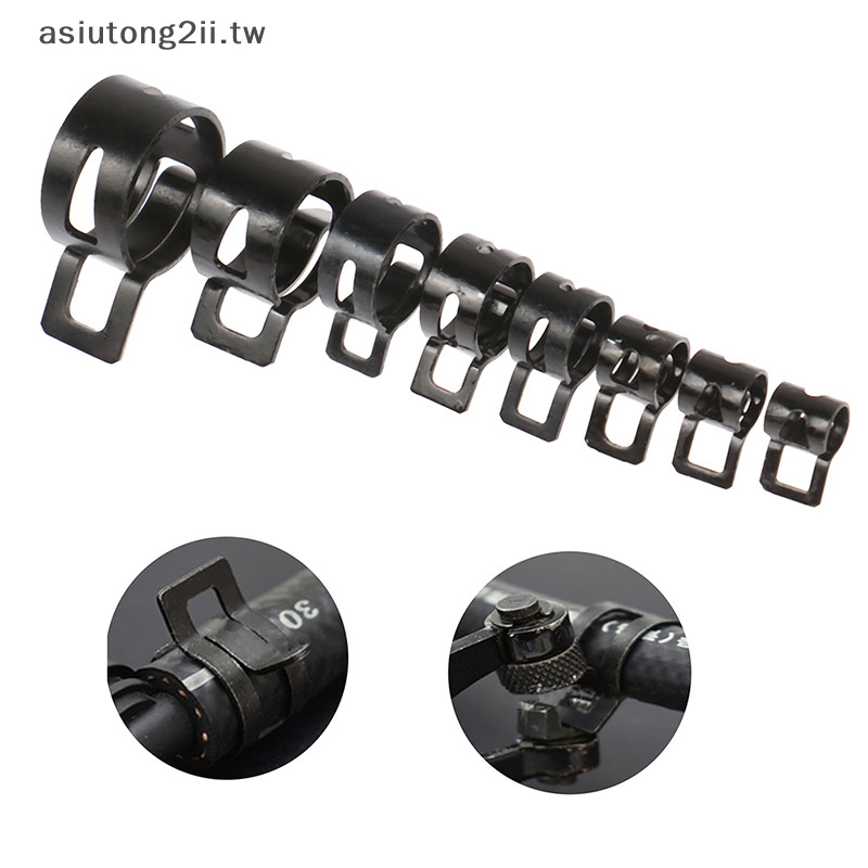 [asiutong2ii] 10 件軟管夾燃油軟管管線水管夾箍空氣管緊固件彈簧夾直徑 6mm 7mm 8mm 10mm