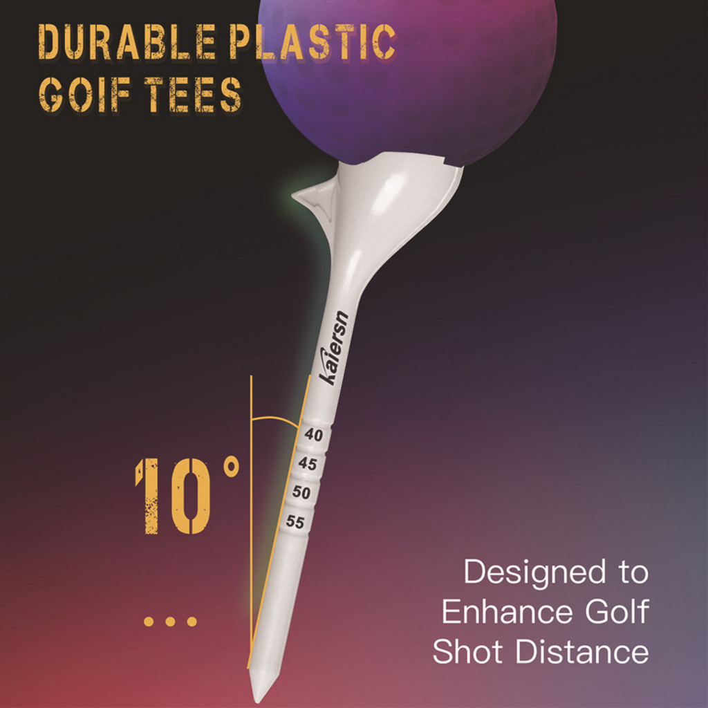 彩色高爾夫球球座彩色 10 件塑料高爾夫球球座 83 毫米減少摩擦增加距離專業高爾夫配件非常適合高爾夫愛好者