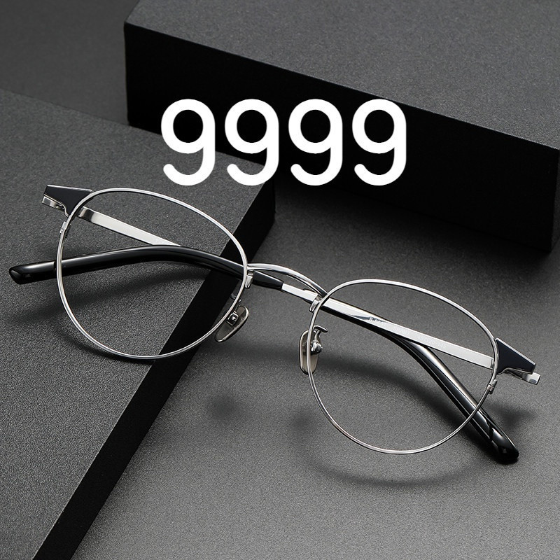 【Ti鈦眼鏡】9999同款純鈦眼鏡框 女生眼鏡架 S-960T復古眼鏡男 防藍光眼鏡 近視眼鏡 平光眼鏡