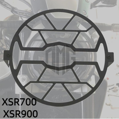 YAMAHA XSR700 XSR900機車大燈保護罩黑色保護網殼
