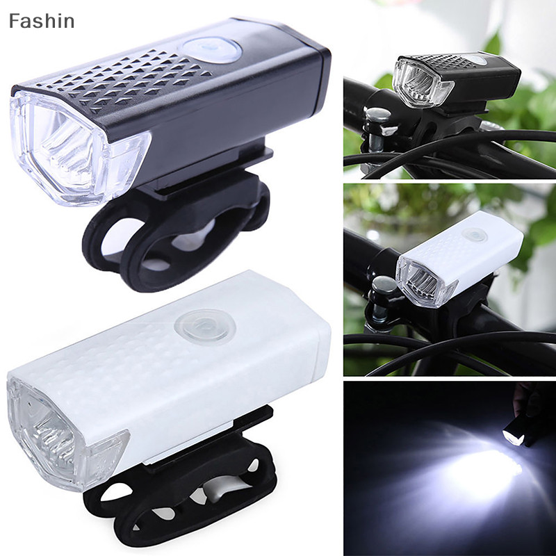 【FG】自行車自行車燈USB Led充電套裝山地自行車前後大燈手電筒騎行安全警示燈oqz