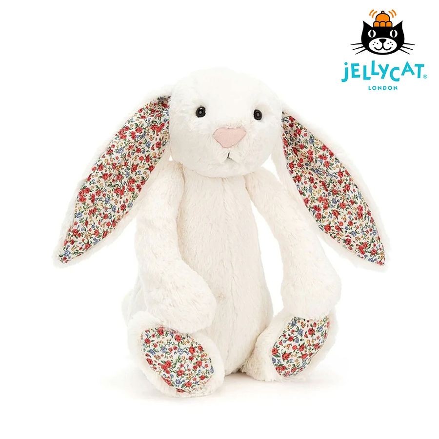 Jellycat典雅白碎花兔/ 36cm eslite誠品