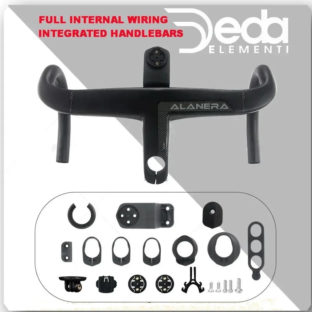 Deda ALANERA 全碳纖維公路 380-440mm 全內部接線集成車把 28.6mm 車把帶自行車電腦支架