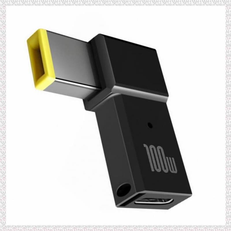 (U P Q E)100W USB C 型母頭轉方形 PD 插頭轉換器 USB-C 快速充電,適用於 Thinkpad