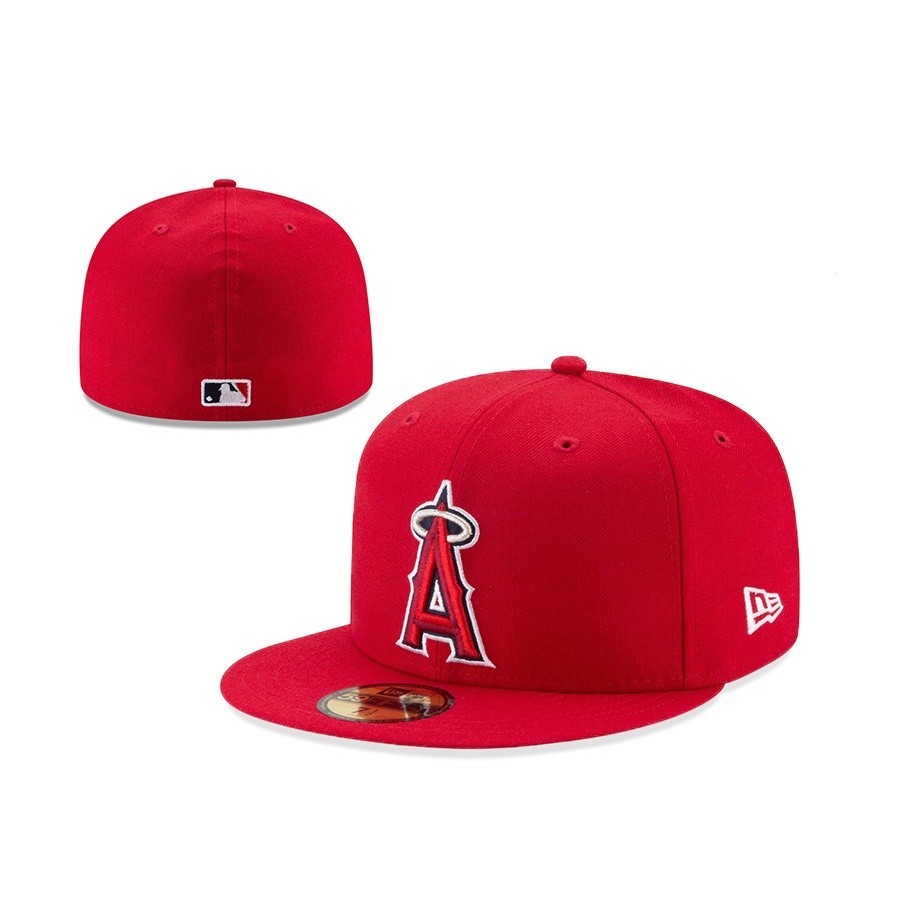 天使帽 Anaheim 全帽 MLB 59FIFTY 帽子貼身運動刺繡男士女士 Topi 帽子