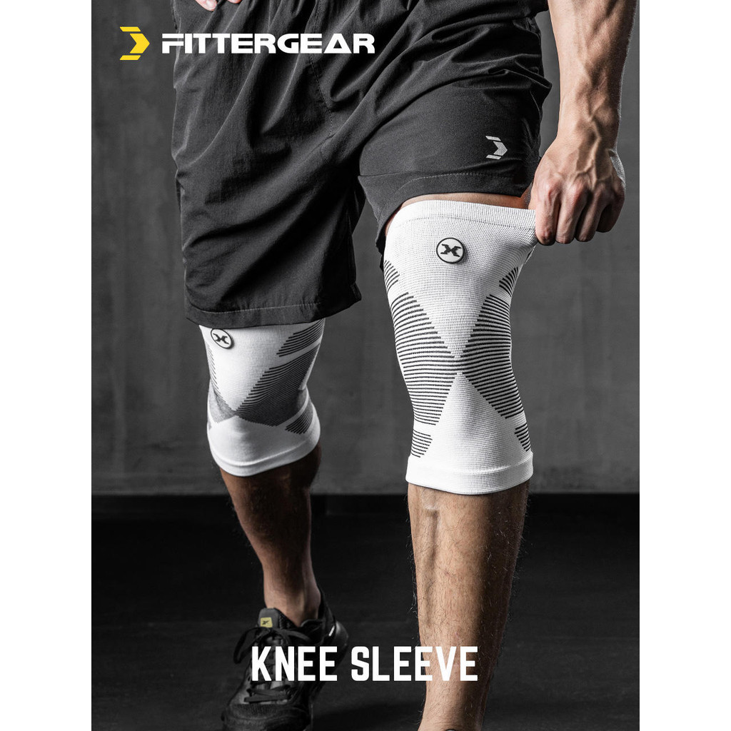 運動健身護具 護套 護帶  FitterGear健身護膝運動男夏季薄款膝蓋護具籃球跑步跳繩專業護套