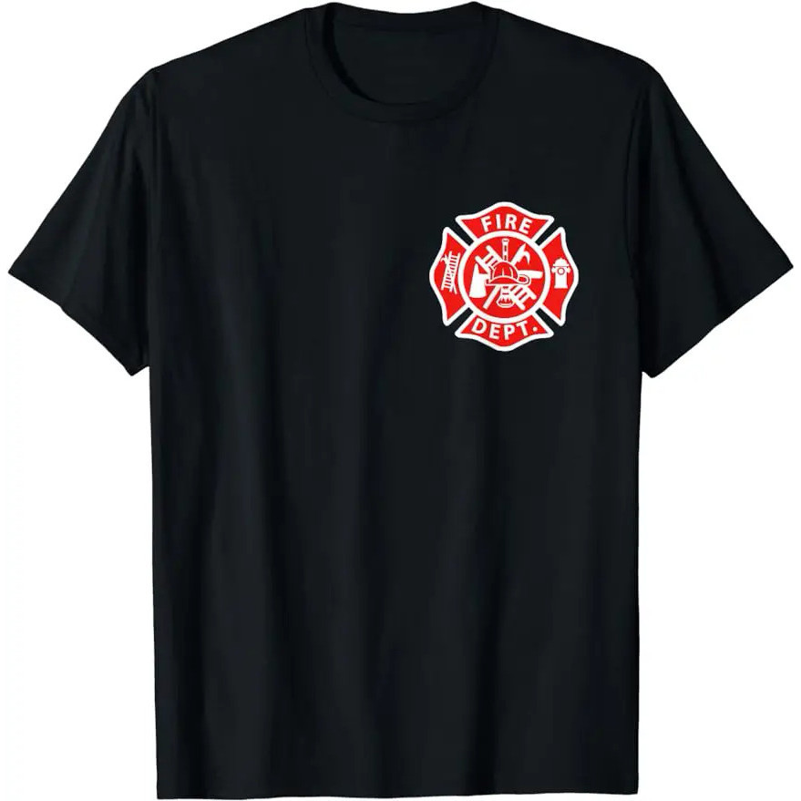消防隊標誌制服消防員符號消防員裝備 T 恤男女通用風格襯衫女式男式定製印花 T 恤