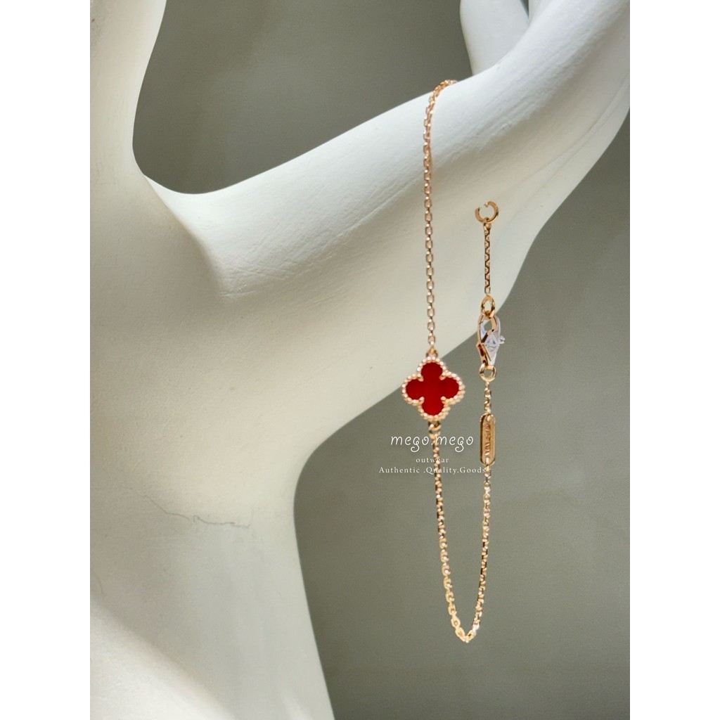 Van Cleef &amp; Arpels VCA 紅玉髓 手鍊