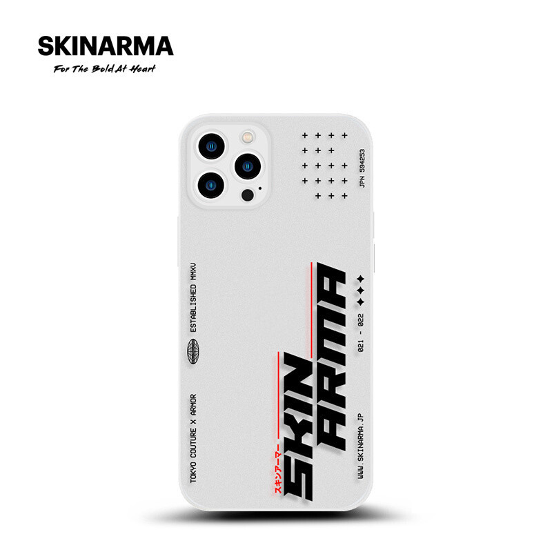 Skinarma日本潮牌適用於蘋果12超薄手機殼iPhone12promax保護套無線充電SK簡約簡單輕奢黑色白色202