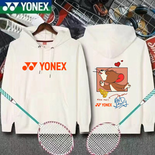 Yonex新款羽毛球帽衫“湯姆和傑瑞”運動長袖男女通用情侶動漫周邊健身訓練衛衣