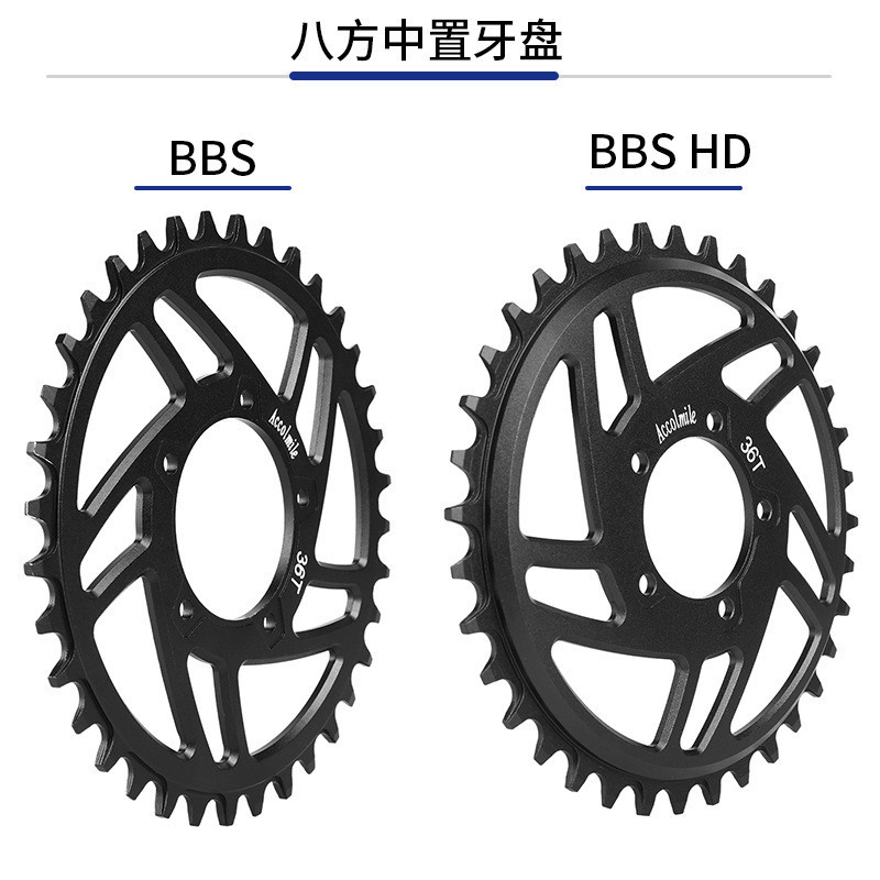 腳踏車配件八方中置電機牙盤36T適用於BBS BBSHD改裝牙盤配件