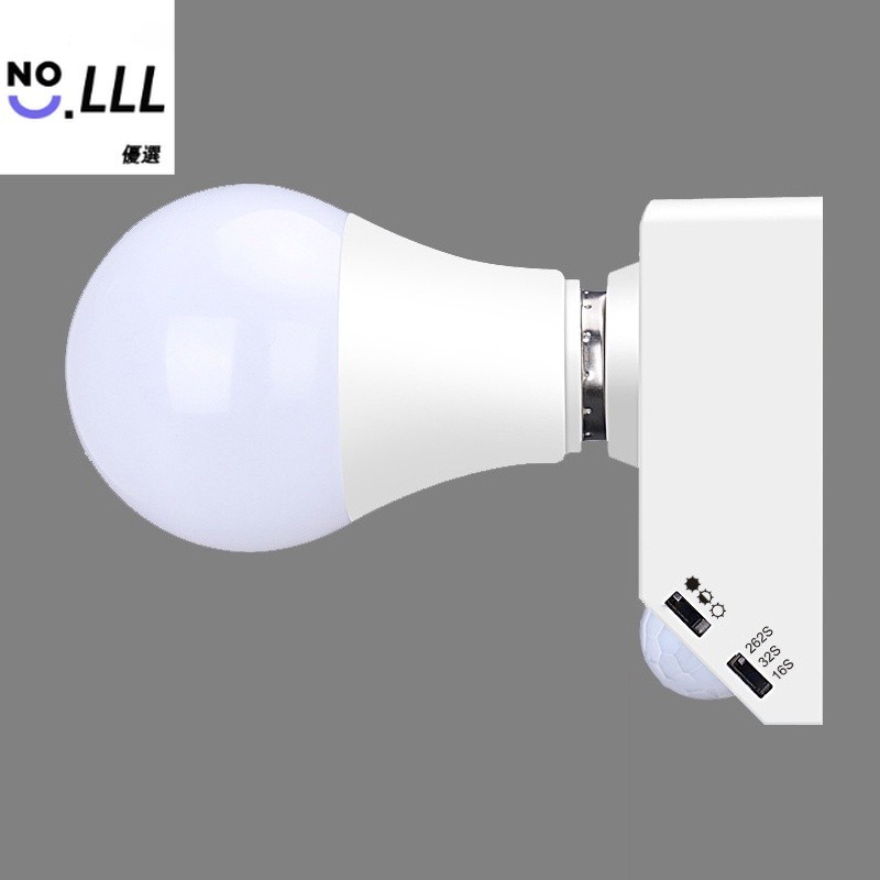 3L🔹 AC85-265V自動人體紅外紅外感應燈座LED球泡燈E27底座PIR探測器壁燈座插座 🔹優選