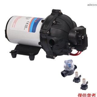 24v 水壓隔膜泵 5 室自吸泵 5.5GPM 輸水泵 70PSI 帶濾水器軟管配件,適用於廚房浴室 RV 大篷車遊艇農