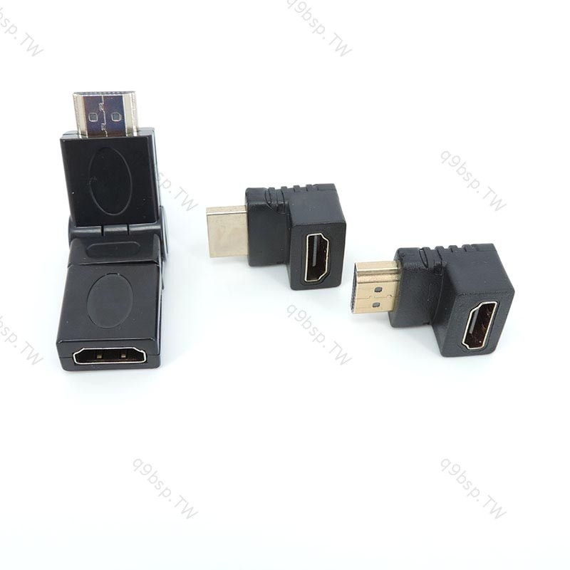 可調節 HDMI 兼容公對母連接器 90 270 度轉換器直角適配器彎頭,用於 HDTV 電視視頻電纜 TW9B
