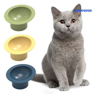[萌寵屋]貓碗高腳斜口貓食碗北歐風護頸鑽石碗貓咪喝水碗高腳貓碗寵物用品