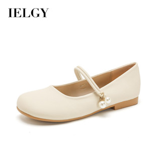 IELGY 法式瑪麗珍女鞋夏季新款白色中跟鞋