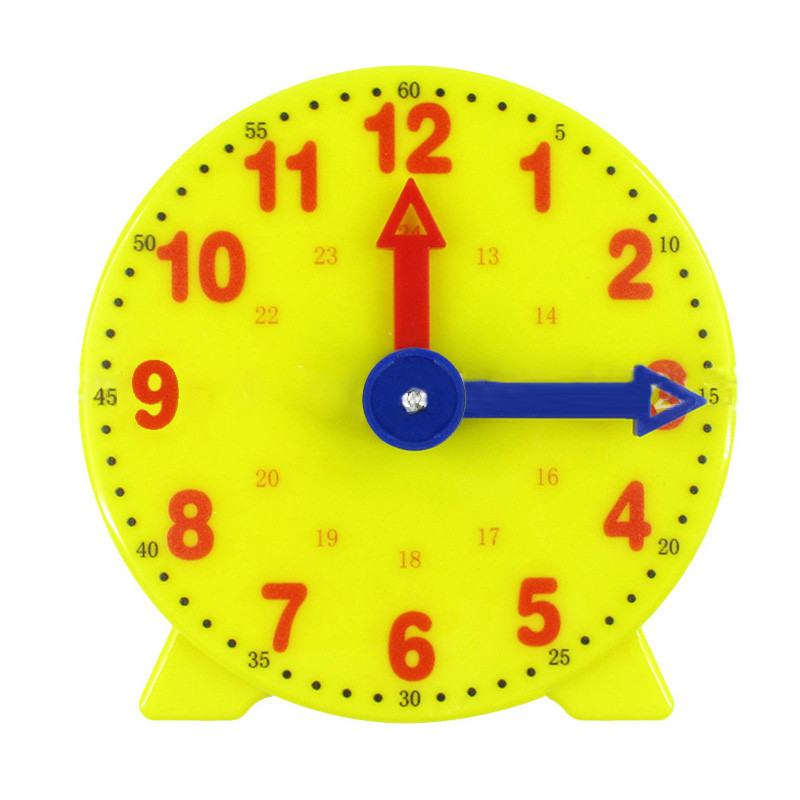 蒙台梭利兒童學習時鐘時間教師齒輪時鐘12/24小時親子互動教育時鐘玩具教具