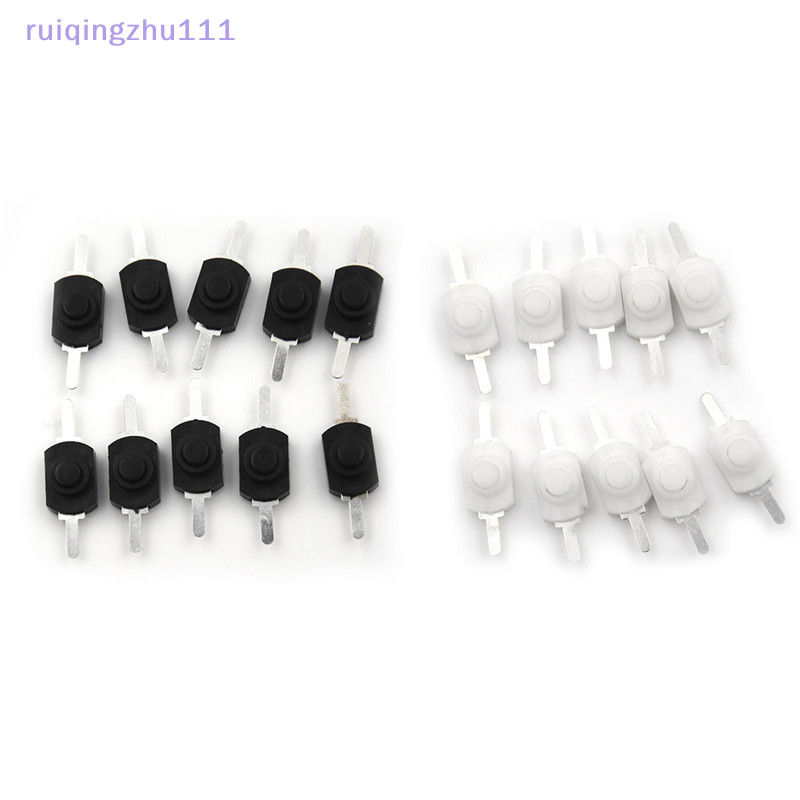 [ruiqingzhu] 10pcs 12*8MM DC 1A 黑色開關迷你按鈕開關用於手電筒 [TW]