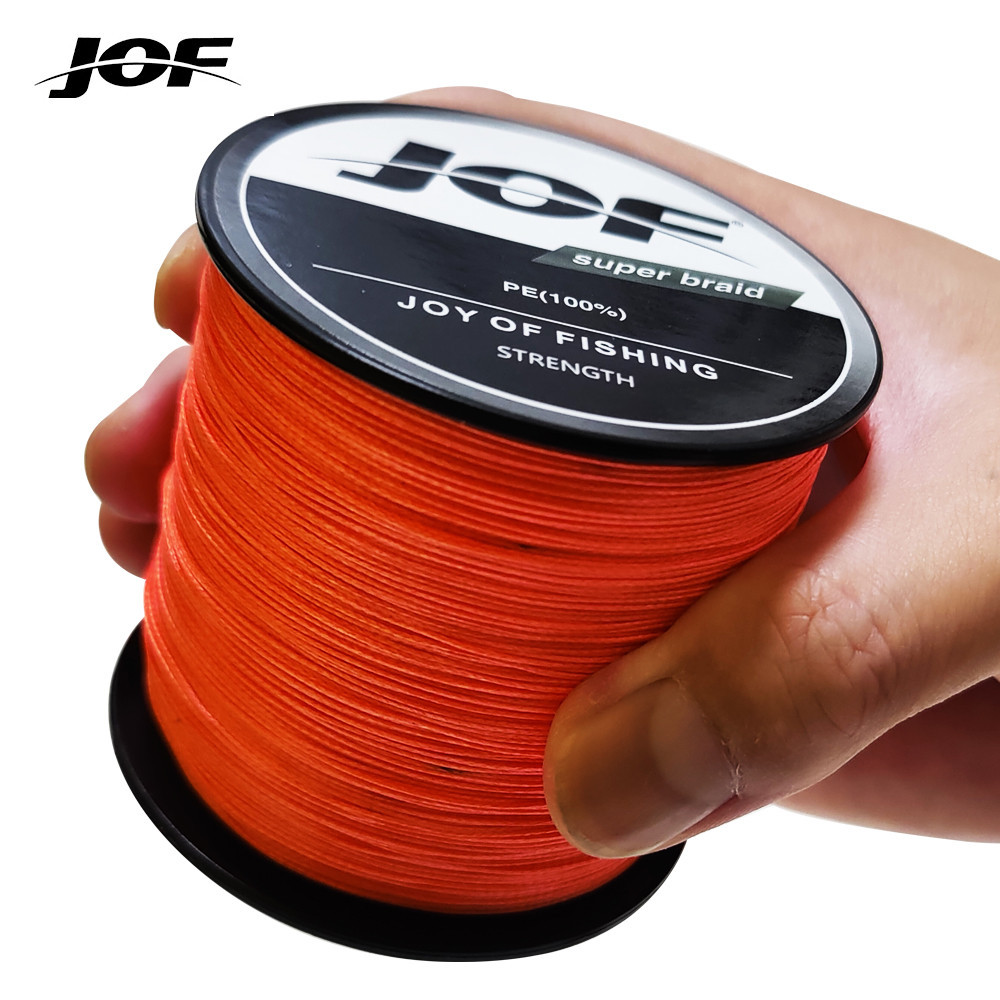 Jof 編織線 4X 300/500/1000m 9 色全用於釣魚線 MaxDrag 80LB 複絲 PE 線用於鹹水海
