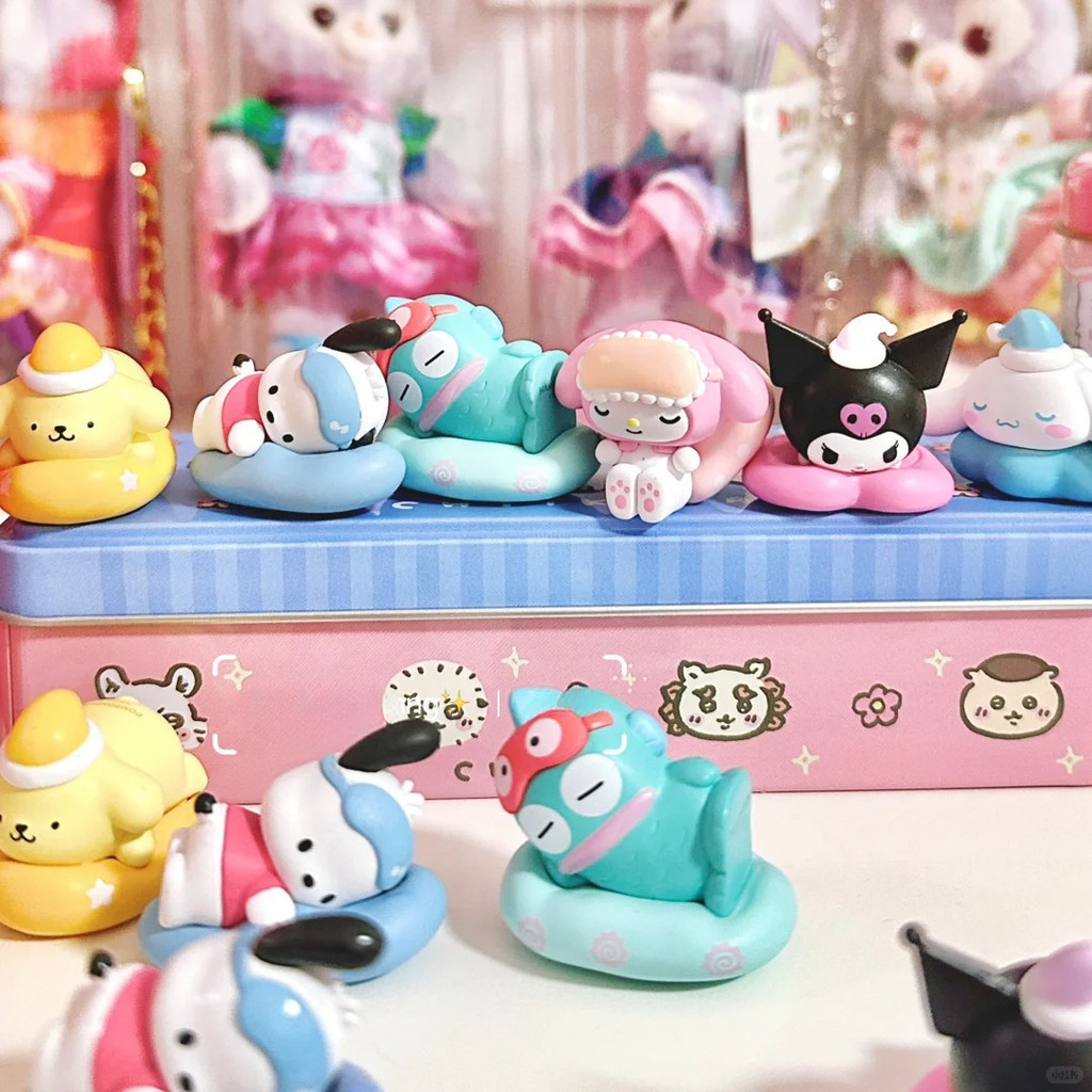 三麗鷗隨機盒子迷你公仔玩具可愛睡覺 Kuromi 公仔模型 12 種設計