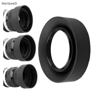 Herlove 通用 3 級可折疊 3 合 1 橡膠可折疊鏡頭遮光罩 49mm/52mm/55mm/58mm/62mm/