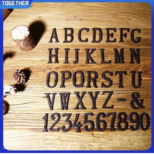 托格 ♬♪♬ 金屬字母數字鑄鐵裝飾房屋標誌門牌 DIY 咖啡廳牆