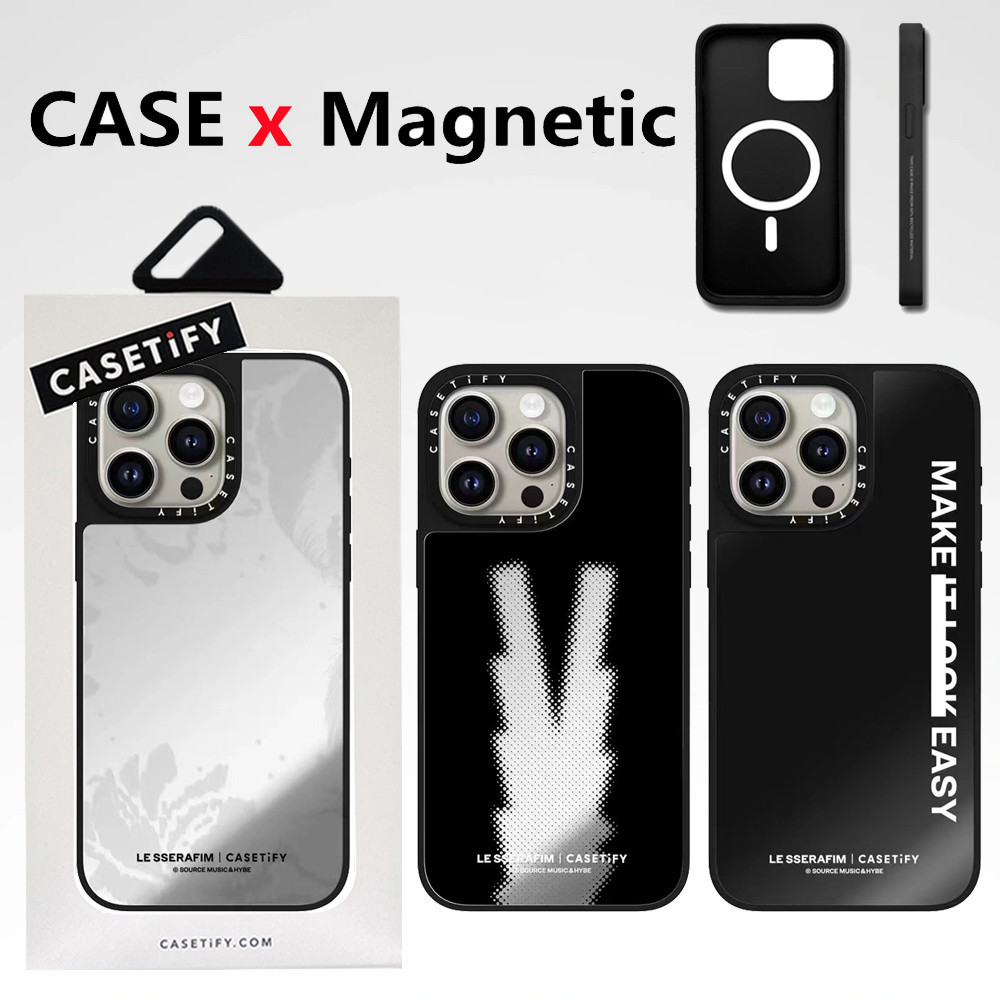 高品質磁性手機殼 CASETiFY【女團 LE SSERAFIM EASY】適用於 iPhone 15 Pro Max