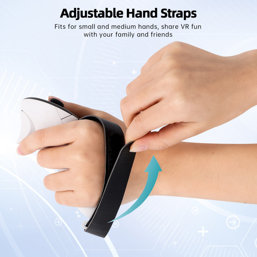 防滑手柄套控制器保護套舒適的手柄套適用於 Oculus Quest 3 防滑手柄帶可調節肩帶易於安裝增強遊戲