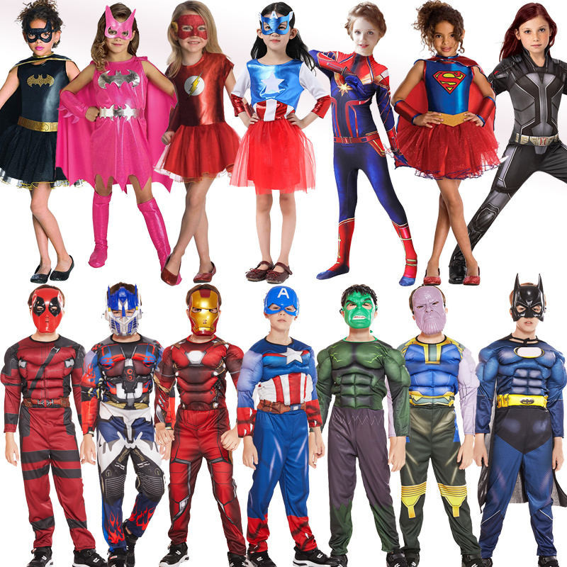 【cos服飾】 兒童節表演服裝 復仇者聯盟cosplay衣服鋼鐵綠巨人英雄美國隊長服