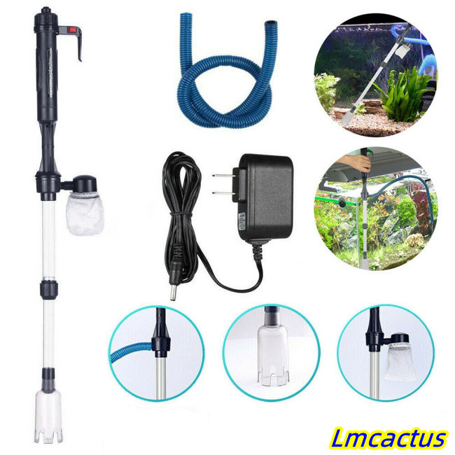 Lmcactus 水族魚缸電動礫石清潔器自動真空換水器